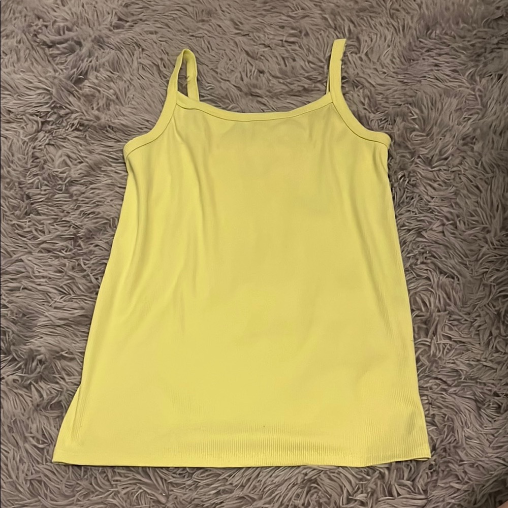 Neon green tank top !